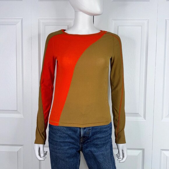 LULULEMON asymetrical ribbed cotton long sleeve shirt size 4 - Picture 6 of 6